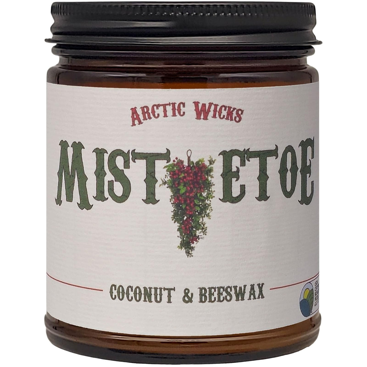 Arctic Wicks coconut-beeswax candle 9oz amber with clean burn and natural aroma