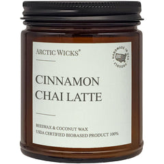 Arctic Wicks coconut-beeswax candle Cinnamon Chai Latte scent for clean burn and cozy spaces