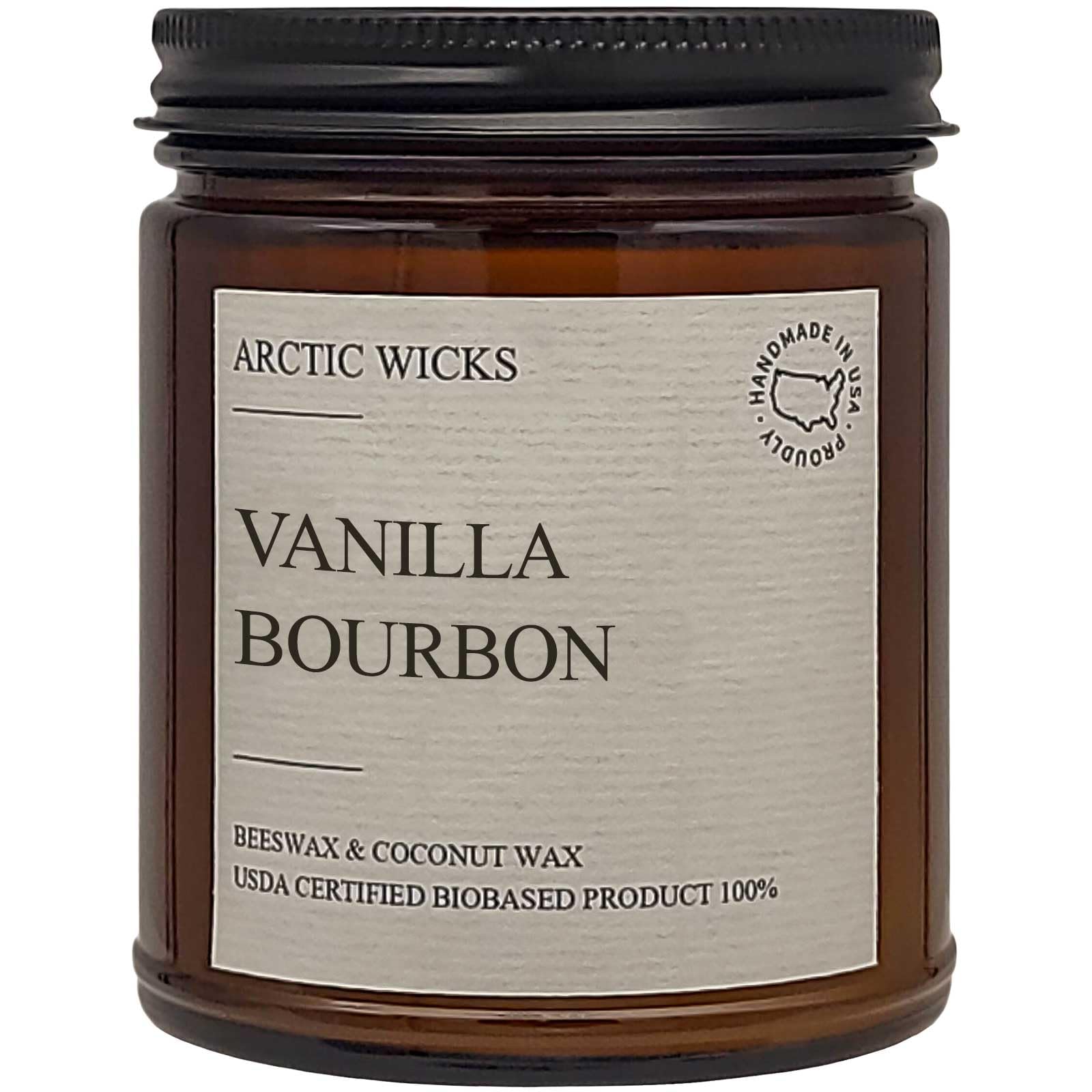 Arctic Wicks Vanilla Bourbon candle in gift box, ideal holiday present