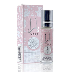 Ard Al Zaafaran Yara perfume roll-on bottle closeup highlighting easy application