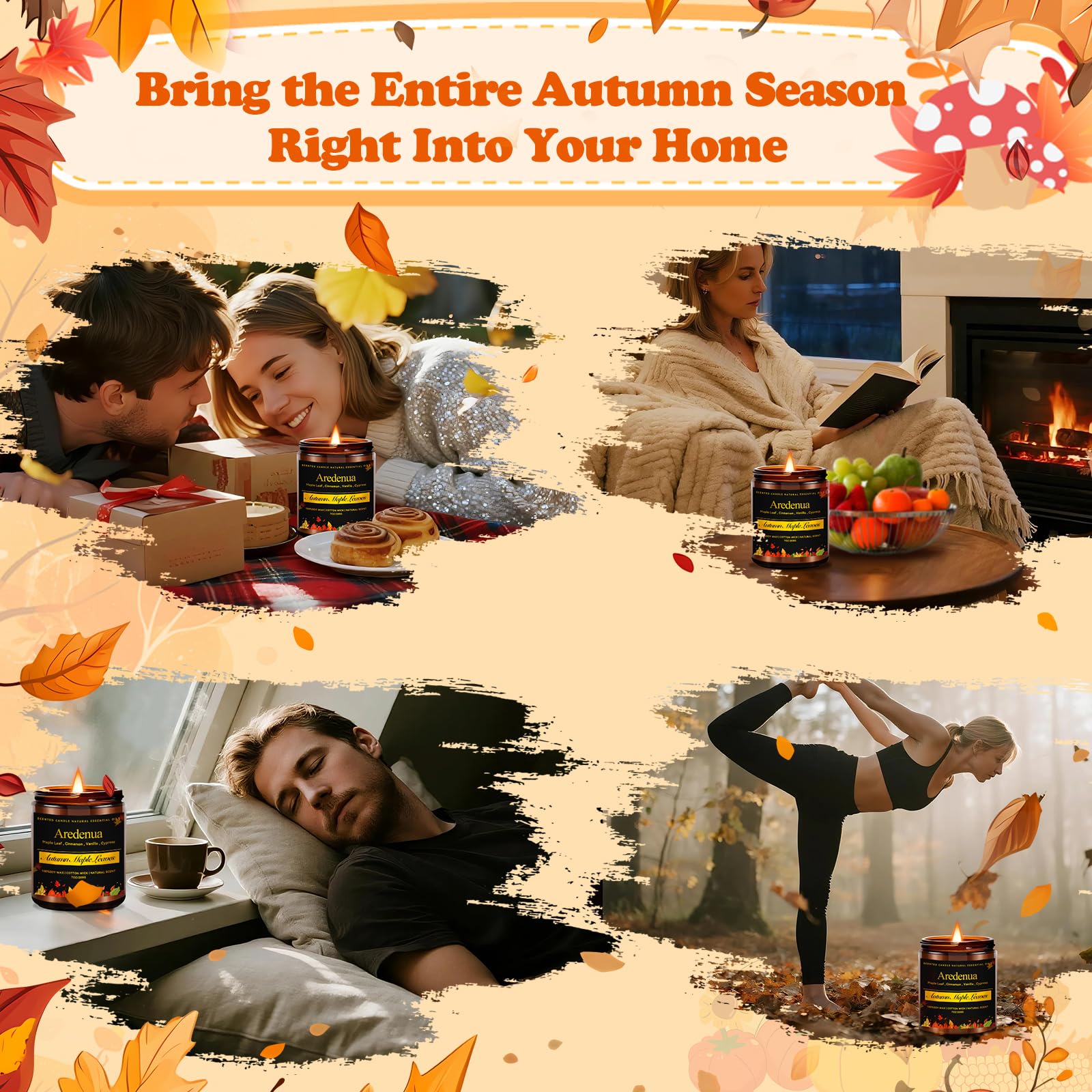 Aredenua Amber Jar Decor adds timeless holiday charm