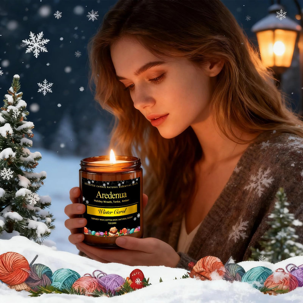 Aredenua Warm Cashmere Candle wax close-up displays natural soy wax for a clean burn.