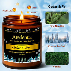 Aredenua Winter Candle wood-wick closeup suggests steady, soot-free fragrance release.
