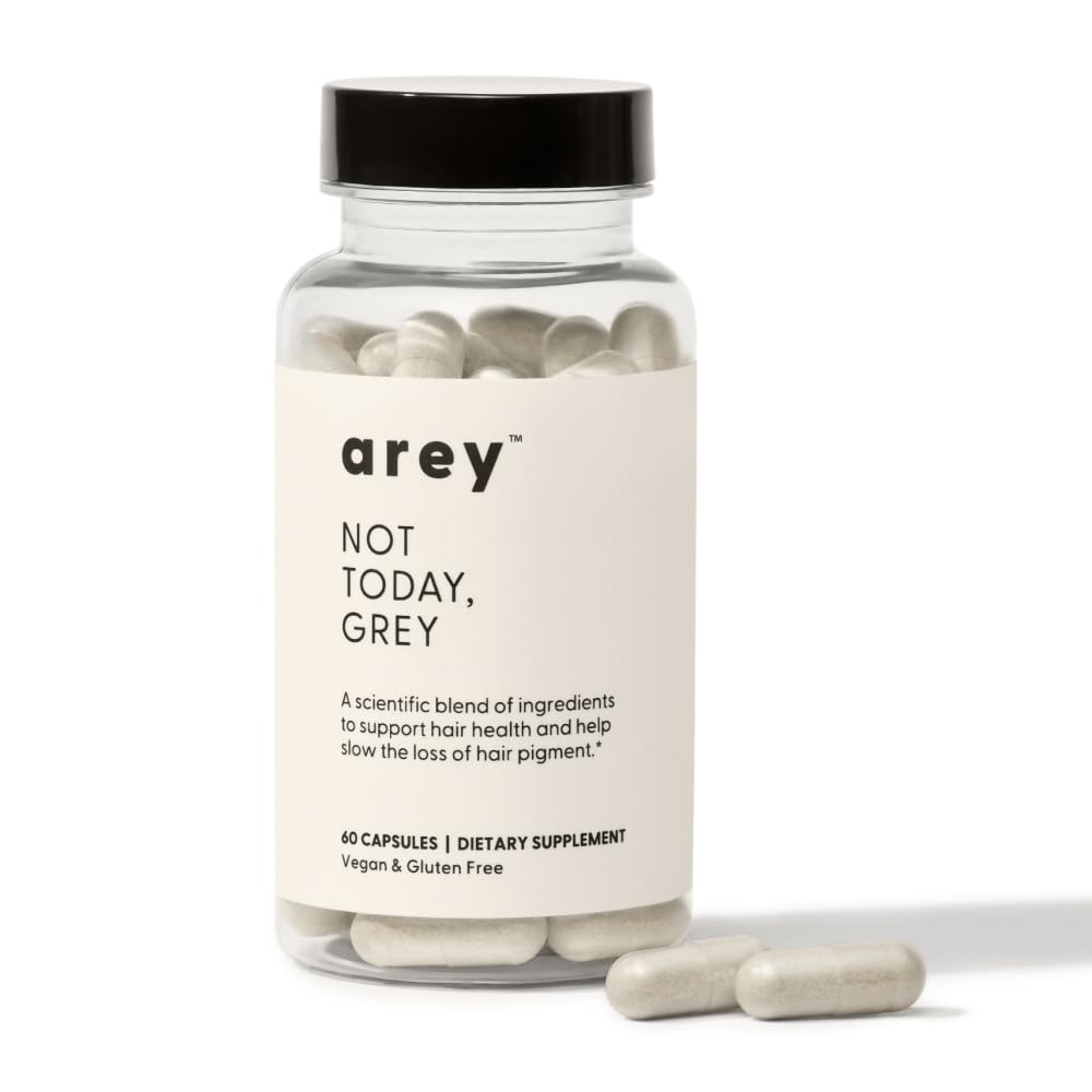 Arey Not Today grey daily hair supplement bottle for ongoing anti-grey support.