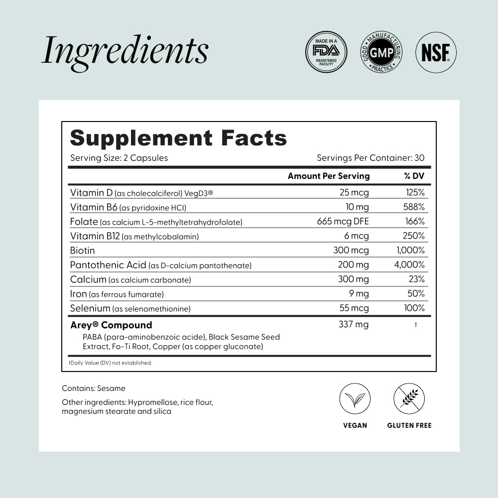 Arey Not Today daily routine image suggests easy two-capsule regimen.