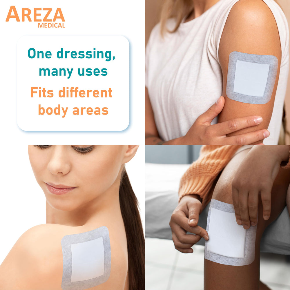 Areza Medical latex-free dressing safe for sensitive skin.