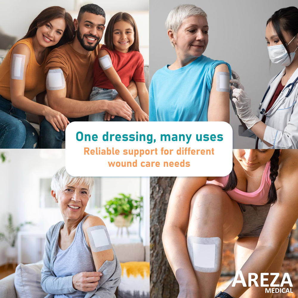 Areza Medical dressing usable as primary or secondary coverage.
