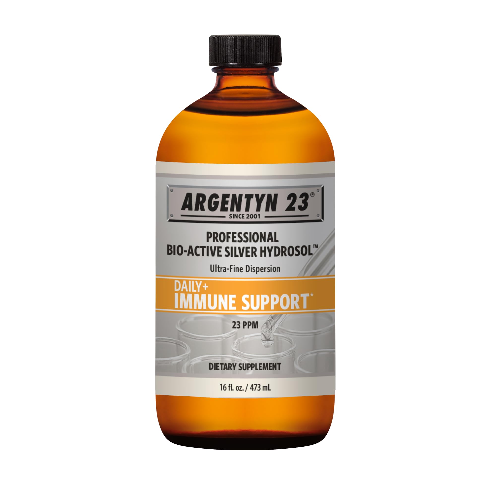 Argentyn 23 bottle with twist-top for convenient daily dosing.