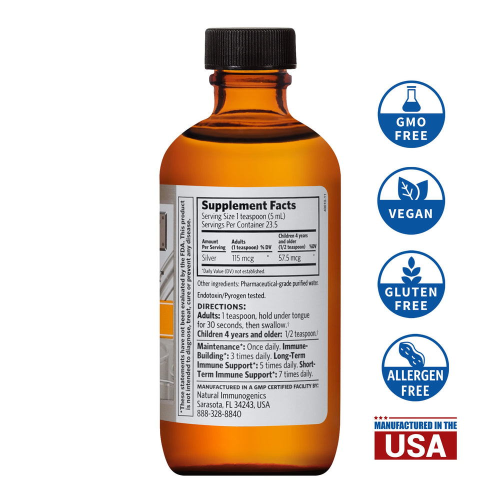 Argentyn 23 clear liquid in bottle ready for daily routine use.