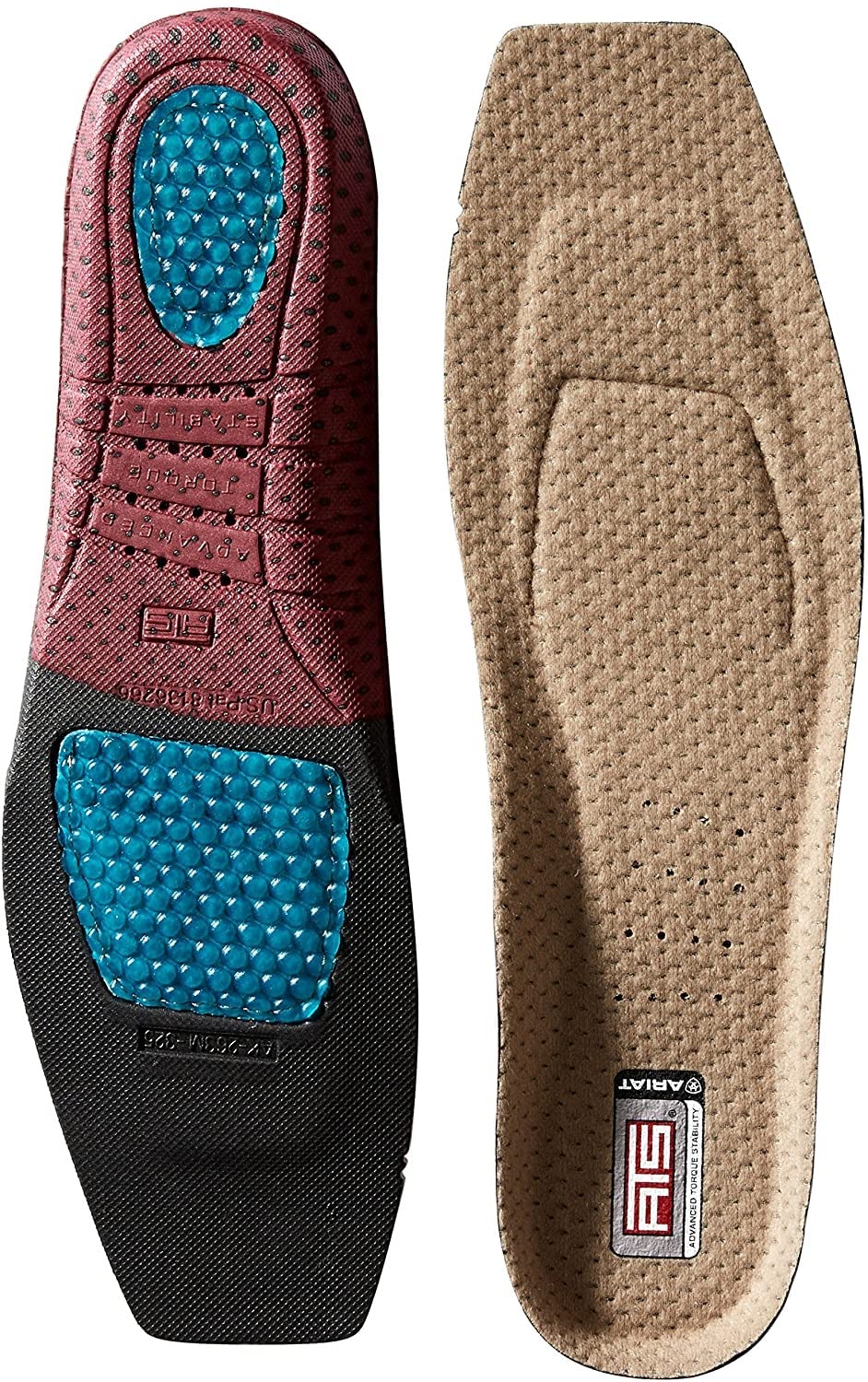 Ariat ATS wide square toe footbeds provide all-day comfort for active wearers.
