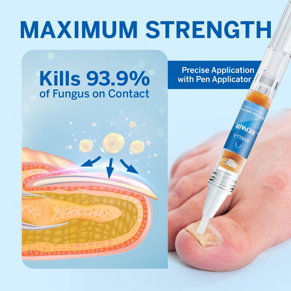 Illustration of natural ingredients used in Ariella fungal treatment.