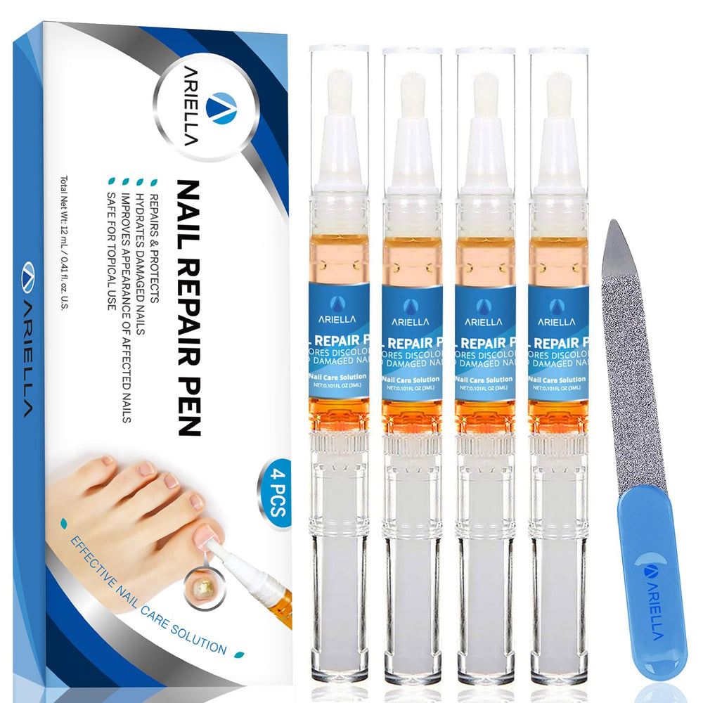 Ariella Toenail Fungus Treatment Pen applying to a nail for targeted repair.