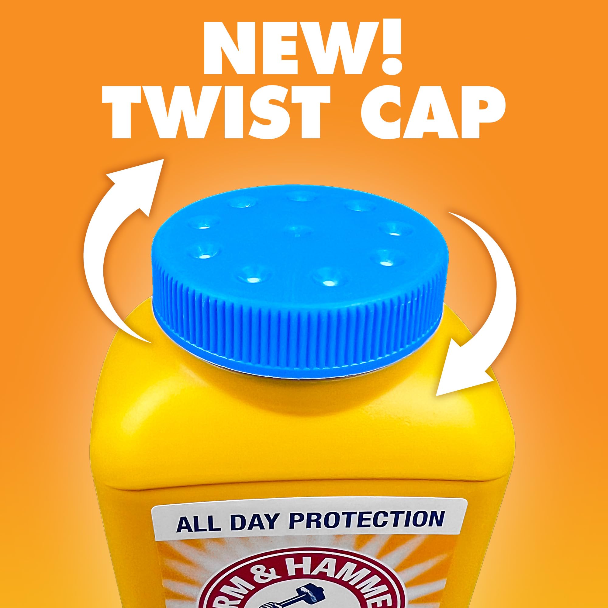 Arm & Hammer Foot Powder talc-free formula suitable for daily use.