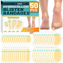 Arme bandas hidrocoloides con tiras elongadas protegen la puntera.