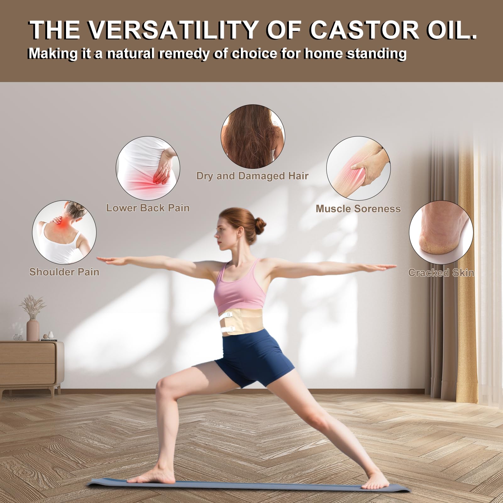 ARMINACO Castor Oil Pack Wrap left breast pack offers chest-area relief