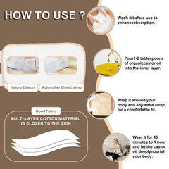 ARMINACO Castor Oil Pack Wrap right breast pack offers chest-area support