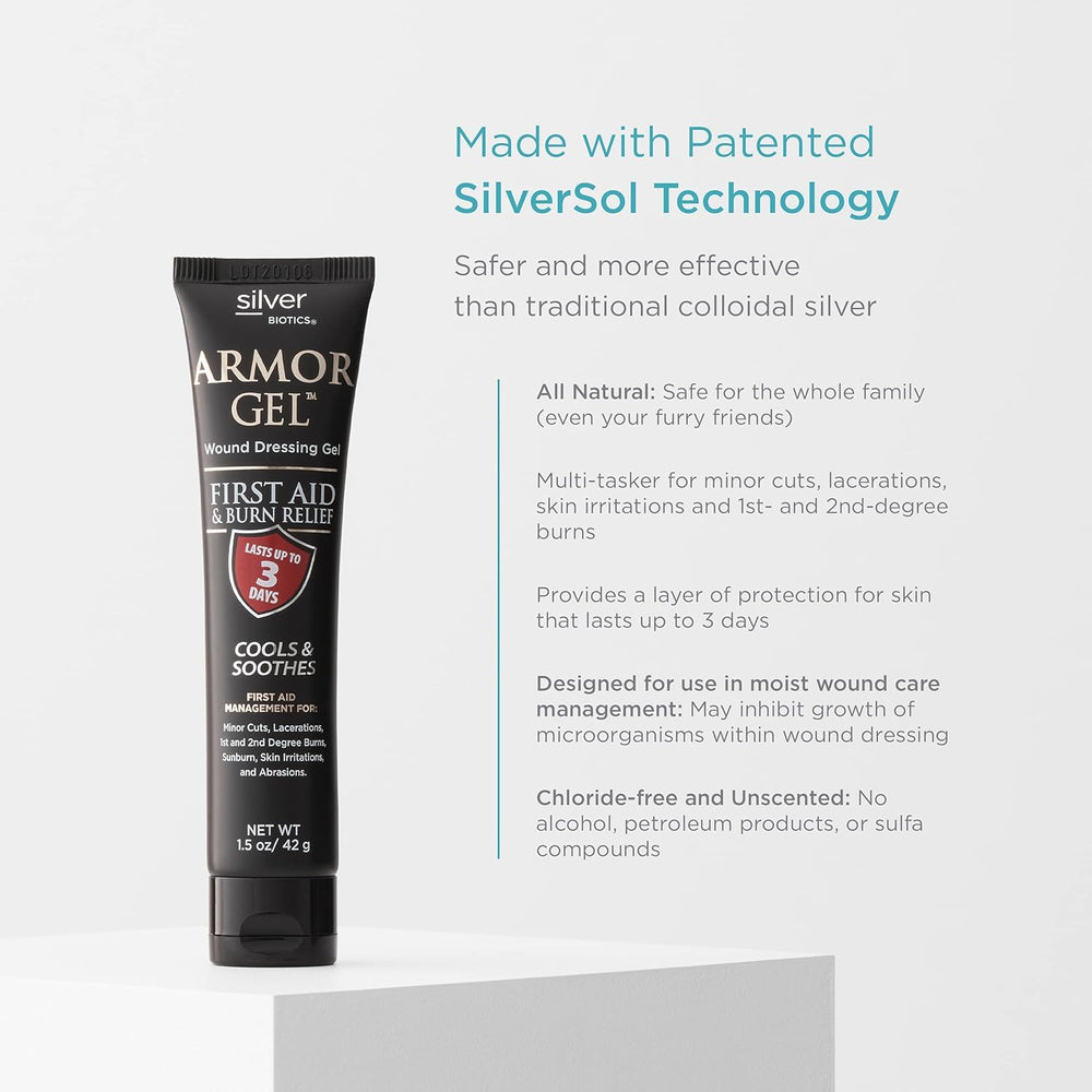 Armor Gel package close-up emphasizes USA-made quality and reliability.