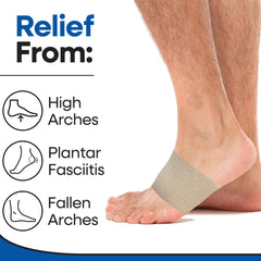Armstrong America arch band worn in a sneaker for all-day comfort.