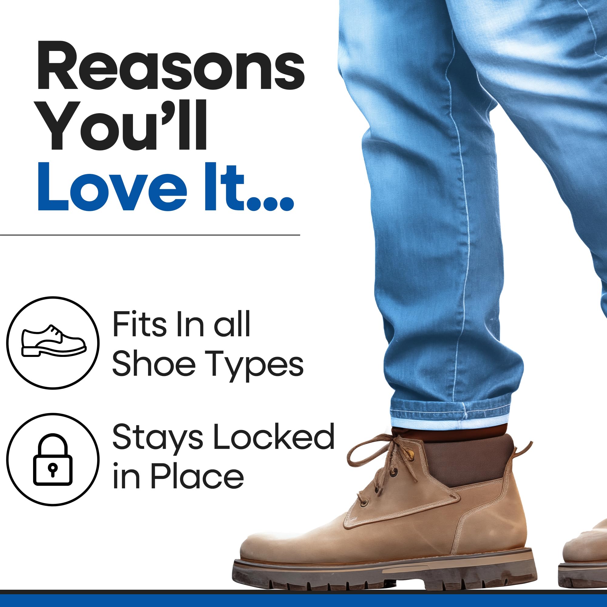 Armstrong America lightweight heel pad highlights shock absorption for daily activities.
