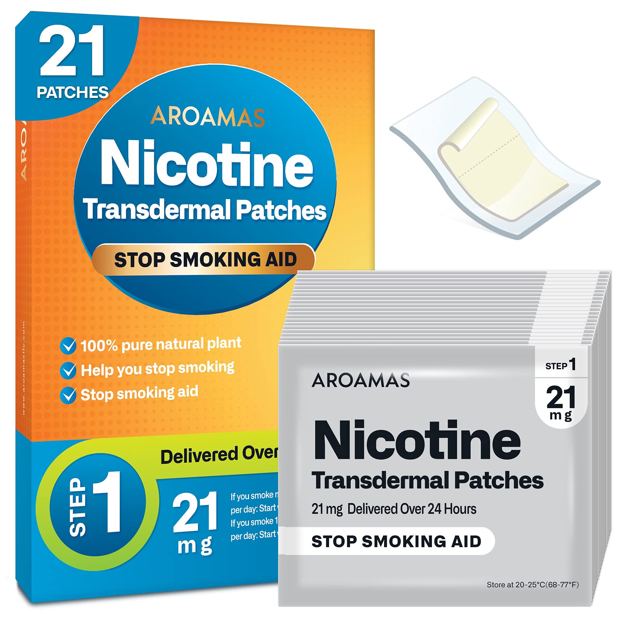 Aroamas Cot nicotine patch pack ready for daily quit-smoking support