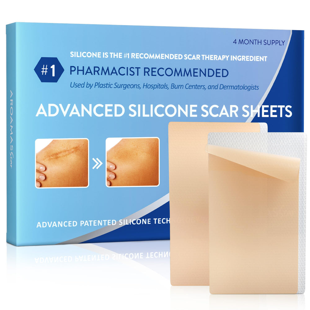 Aroamas Scar silicone tape pack front view for scar appearance care