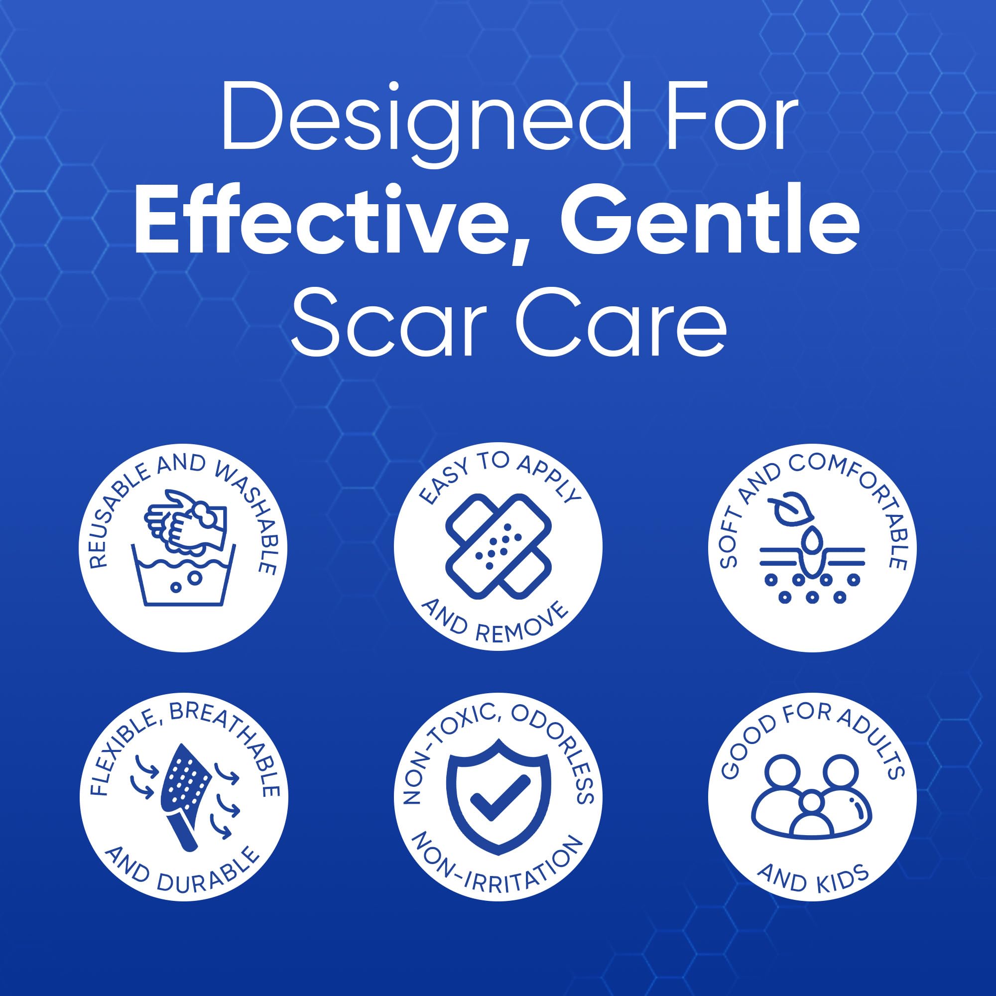 Aroamas Scar silicone sheet close-up highlighting medical-grade silicone