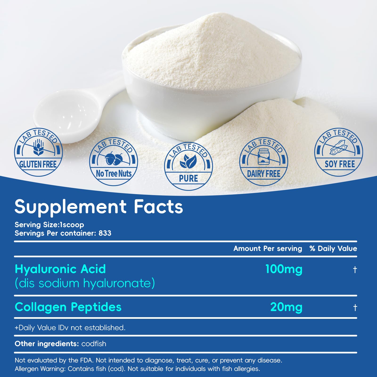 Arofum HA powder dispensing scoop designed for precise DIY formulations