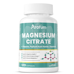 Arofum magnesium citrate bottle ready for daily digestive support.