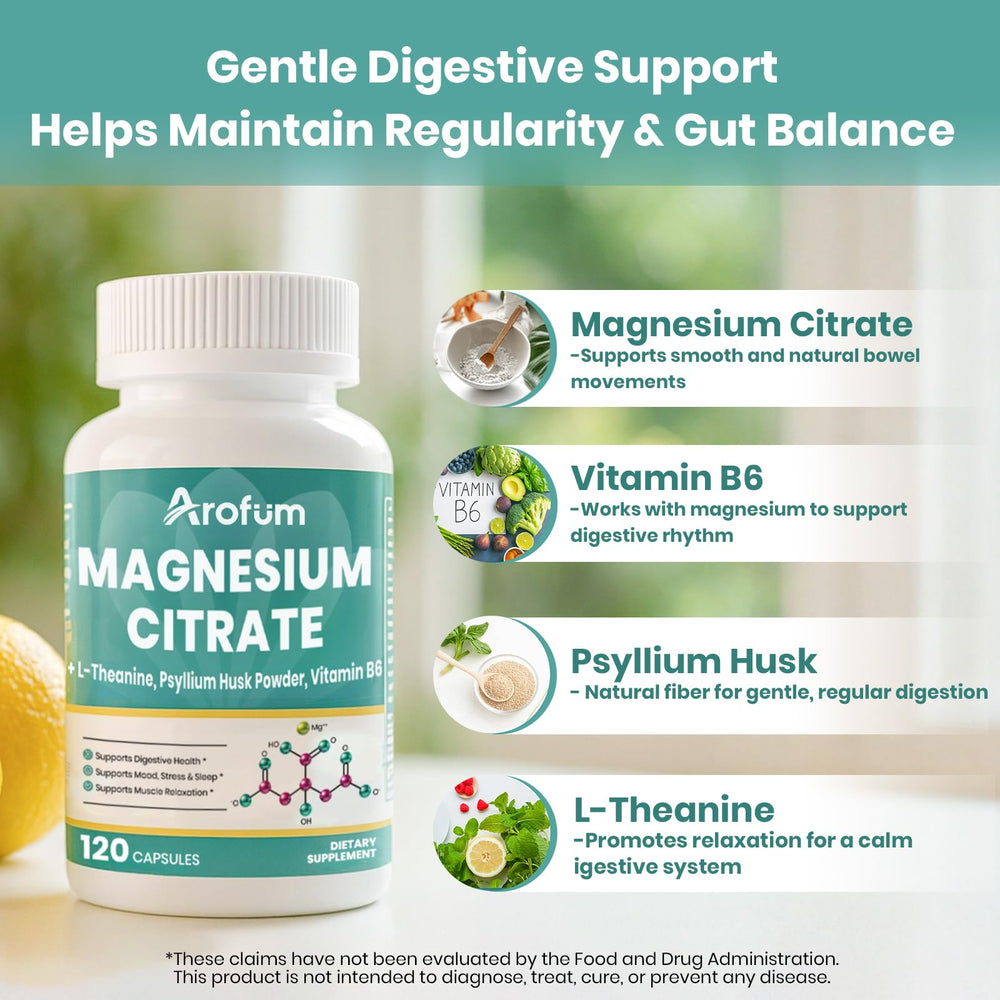 Plant-based Arofum capsules on a clean surface.