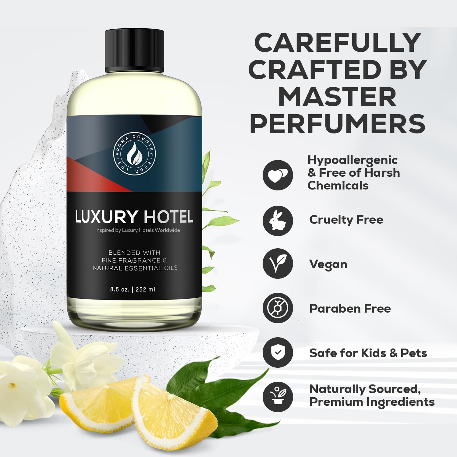 AROMA COUNTRY Ritzy refill packaging showcases premium ingredients and design.