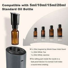 Aroma Diary 60ml essential oil bottle included with the diffuser.