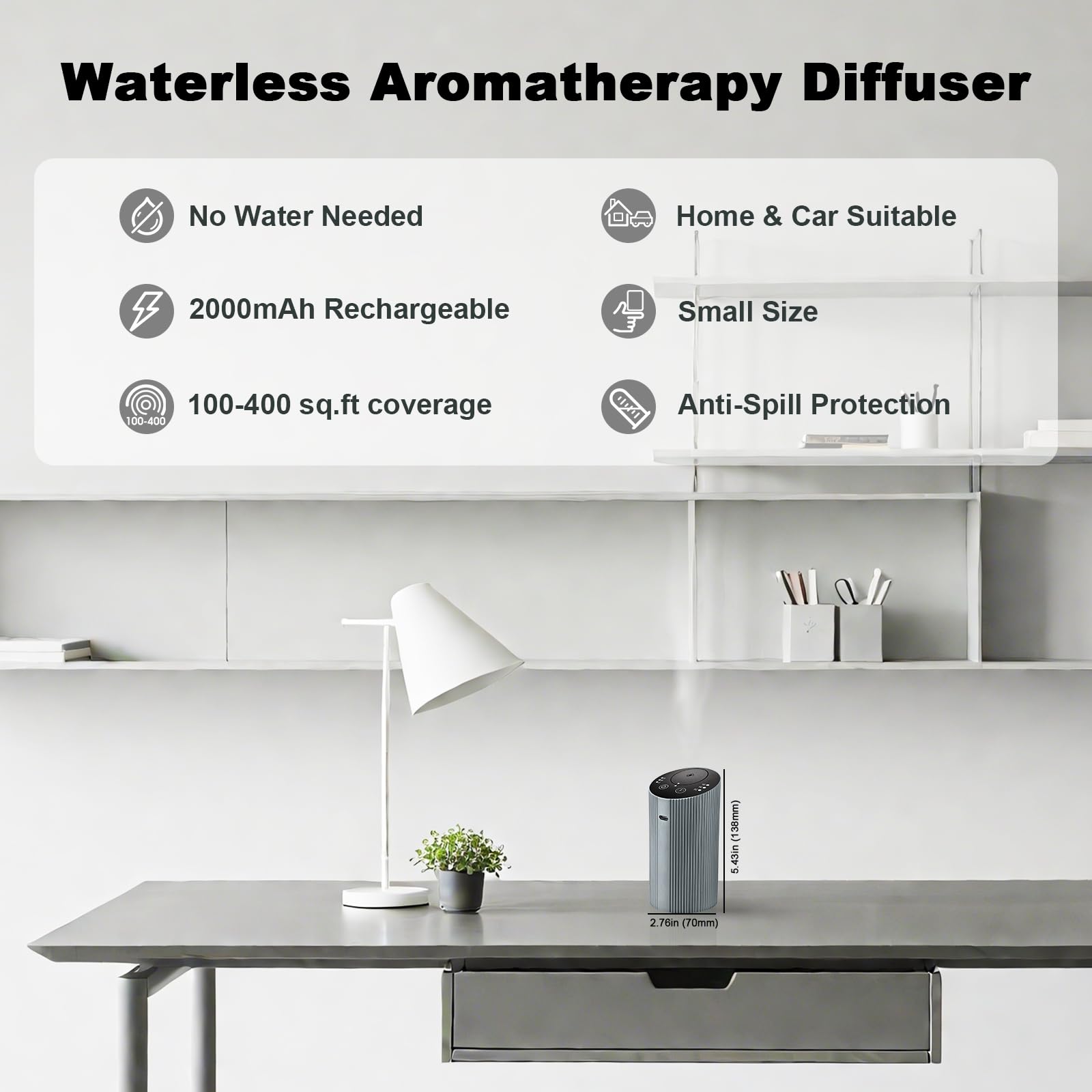 Aroma Diary diffuser panel close-up with touchscreen for easy setup