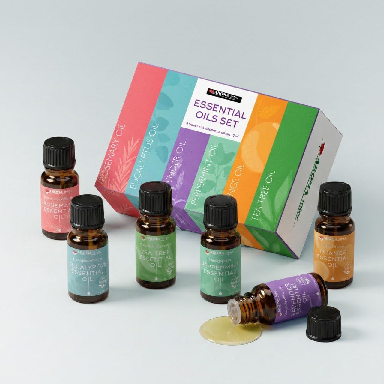AROMA INTER Tea Tree oil 10ml for natural cleaning blends and skincare routines.