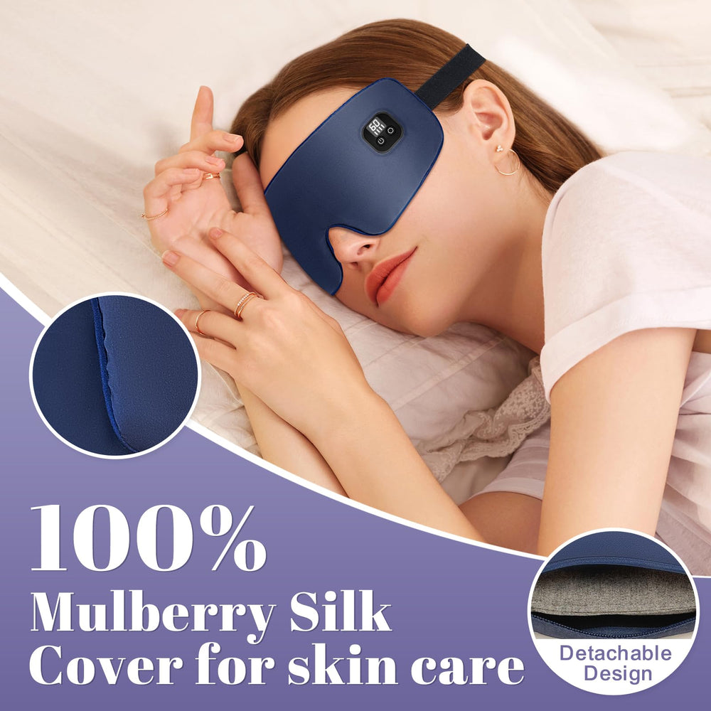 Aroma Season eye mask showing 1500mAh battery for on-the-go warmth
