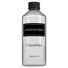 Aroma360 Chandelier fragrance oil bottle ready for diffusers and extended room aroma.