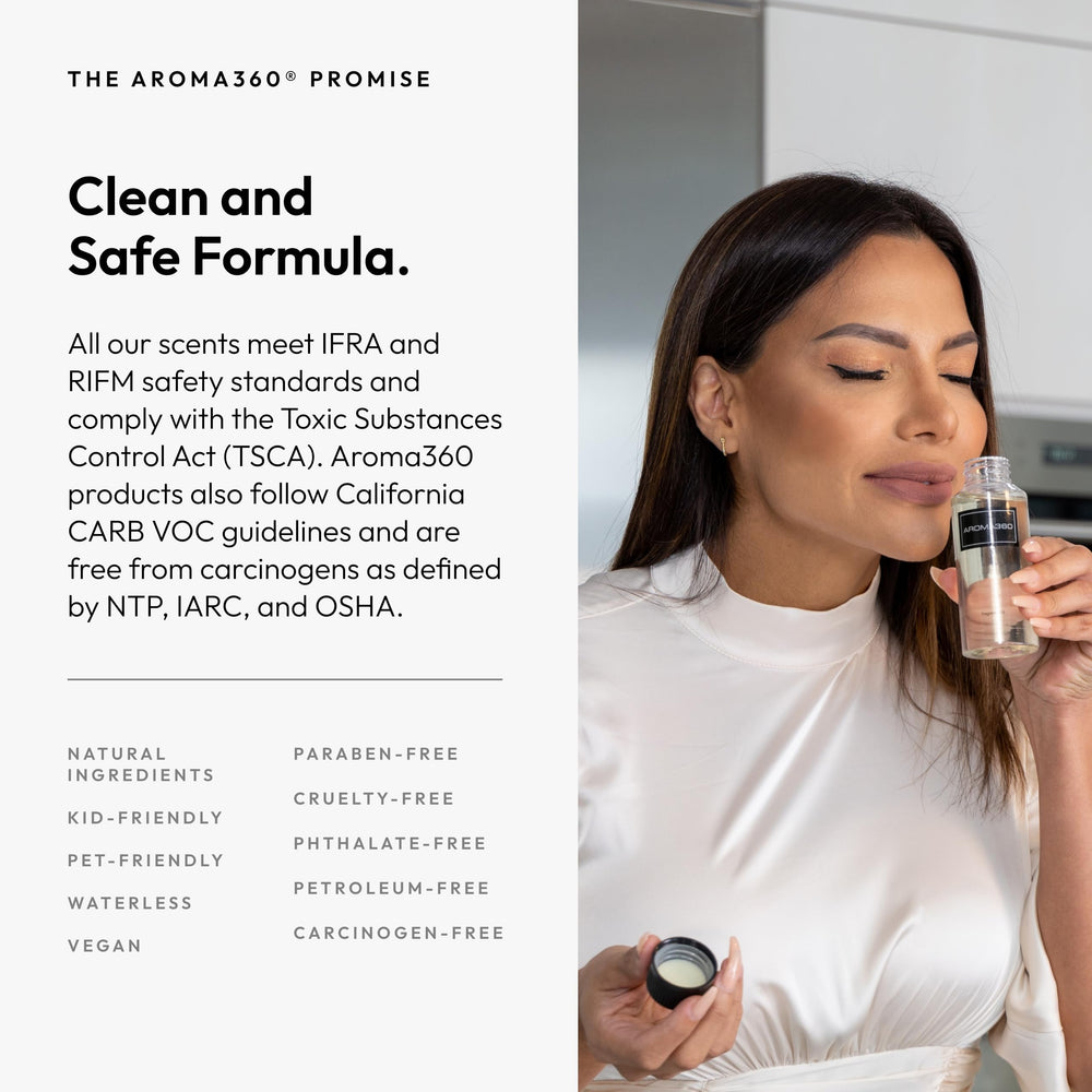 Aroma360 diffuser-ready blend delivers long-lasting fragrance in any living space.