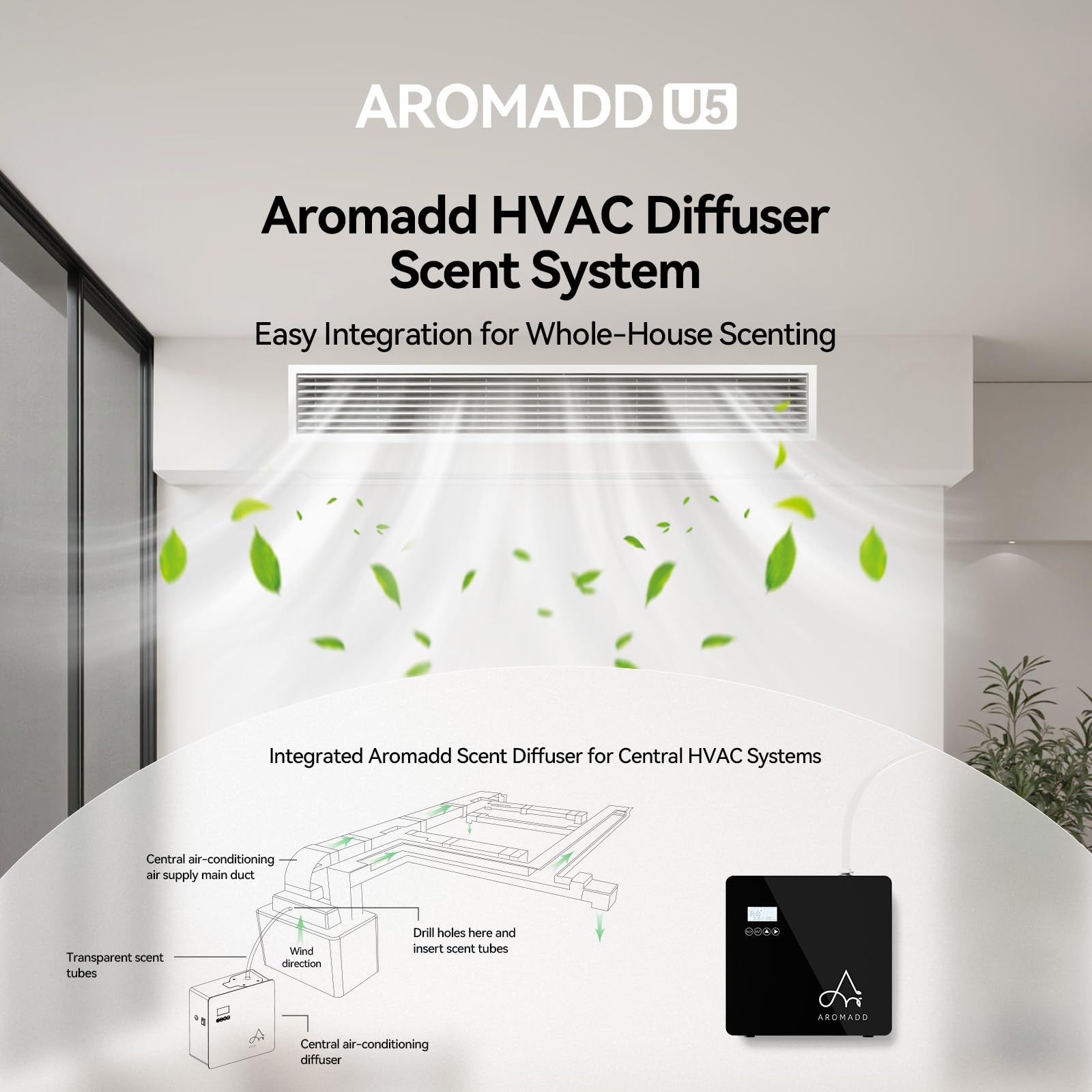 Aromadd 600ml capacity diffuser ready for long-run scent diffusion.