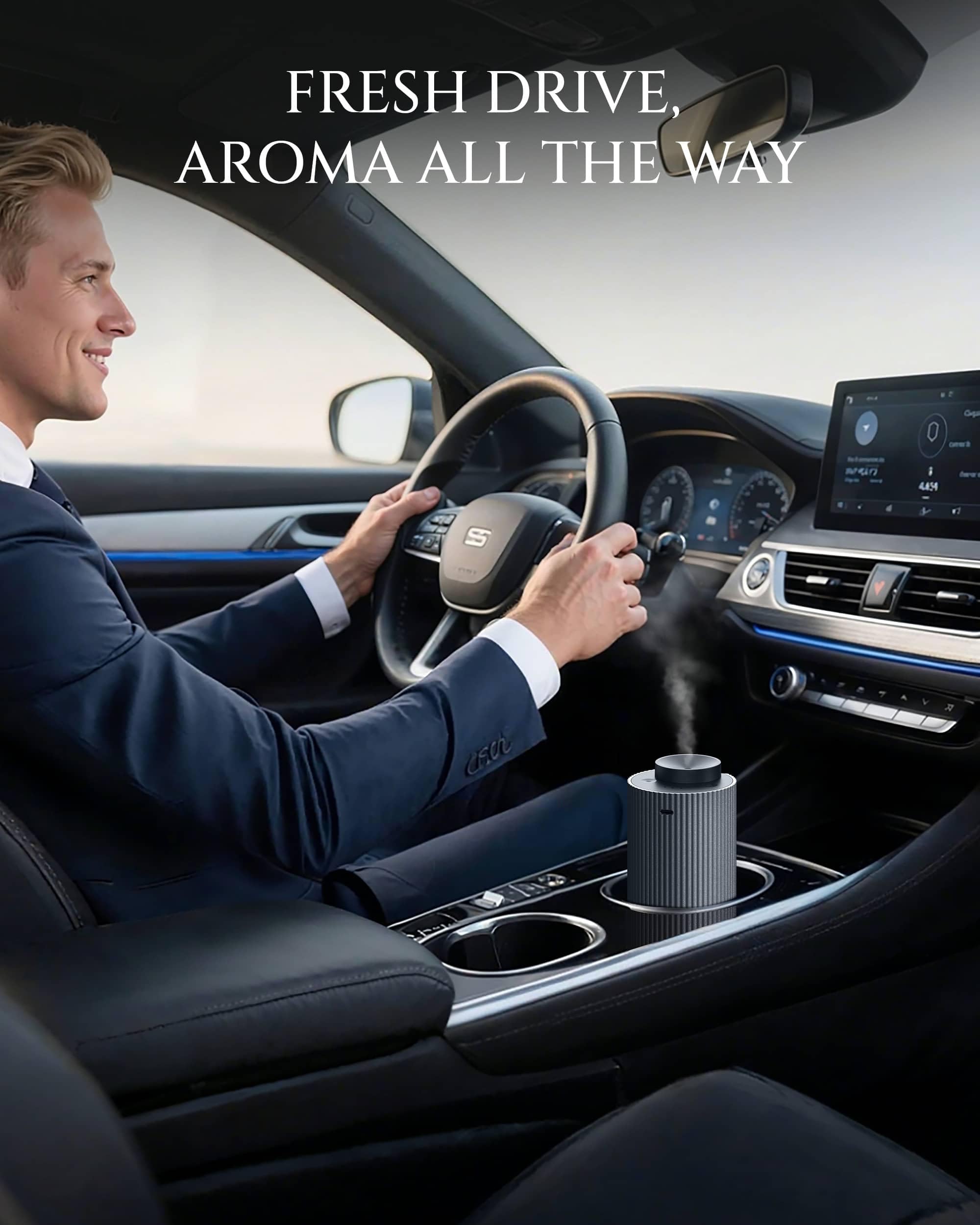 Aromadd aluminum alloy body highlights premium durable design.