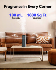 Aromadd brushed-aluminum-finish diffuser blends with modern decor