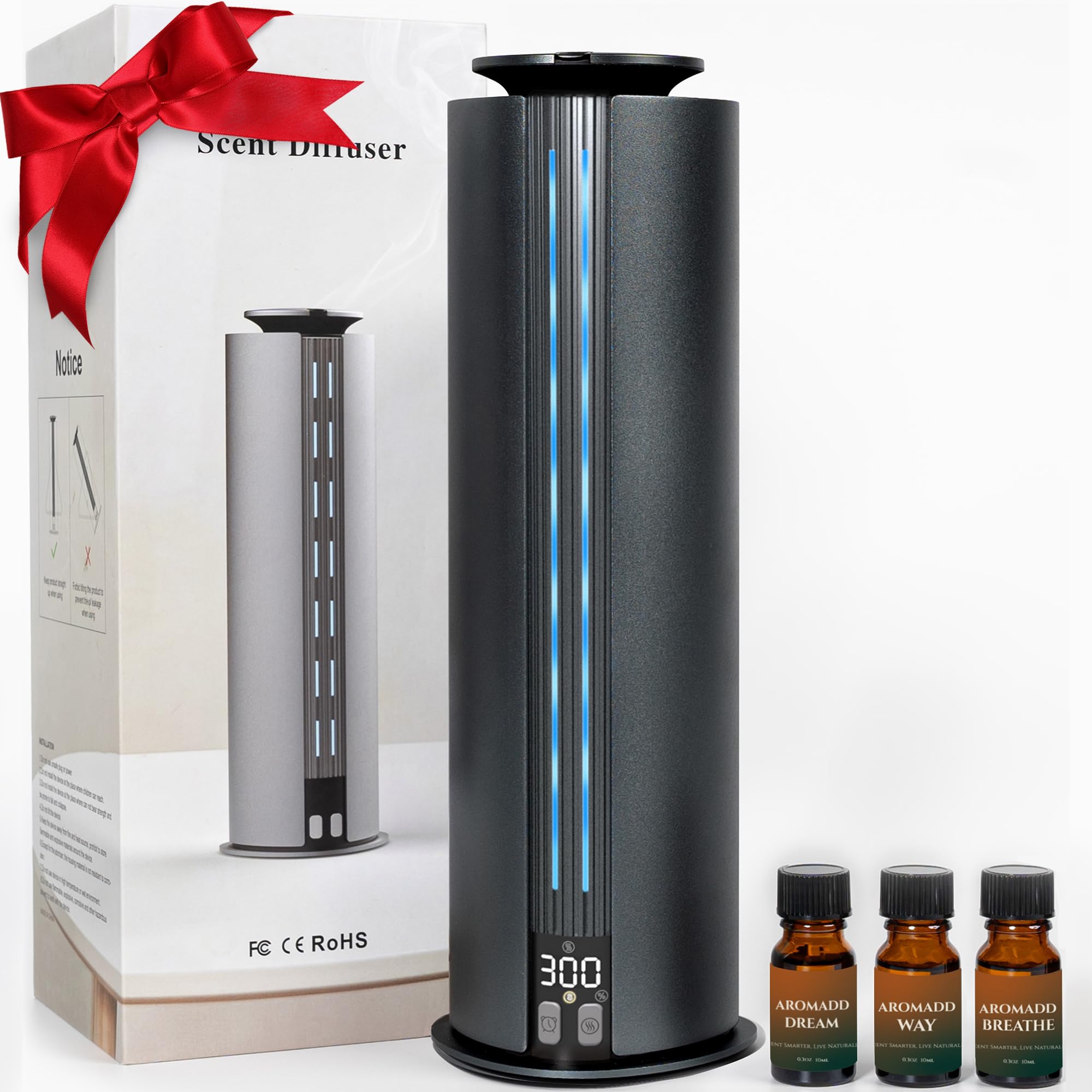 Aromadd cordless diffuser setup enables portable fragrance across rooms.