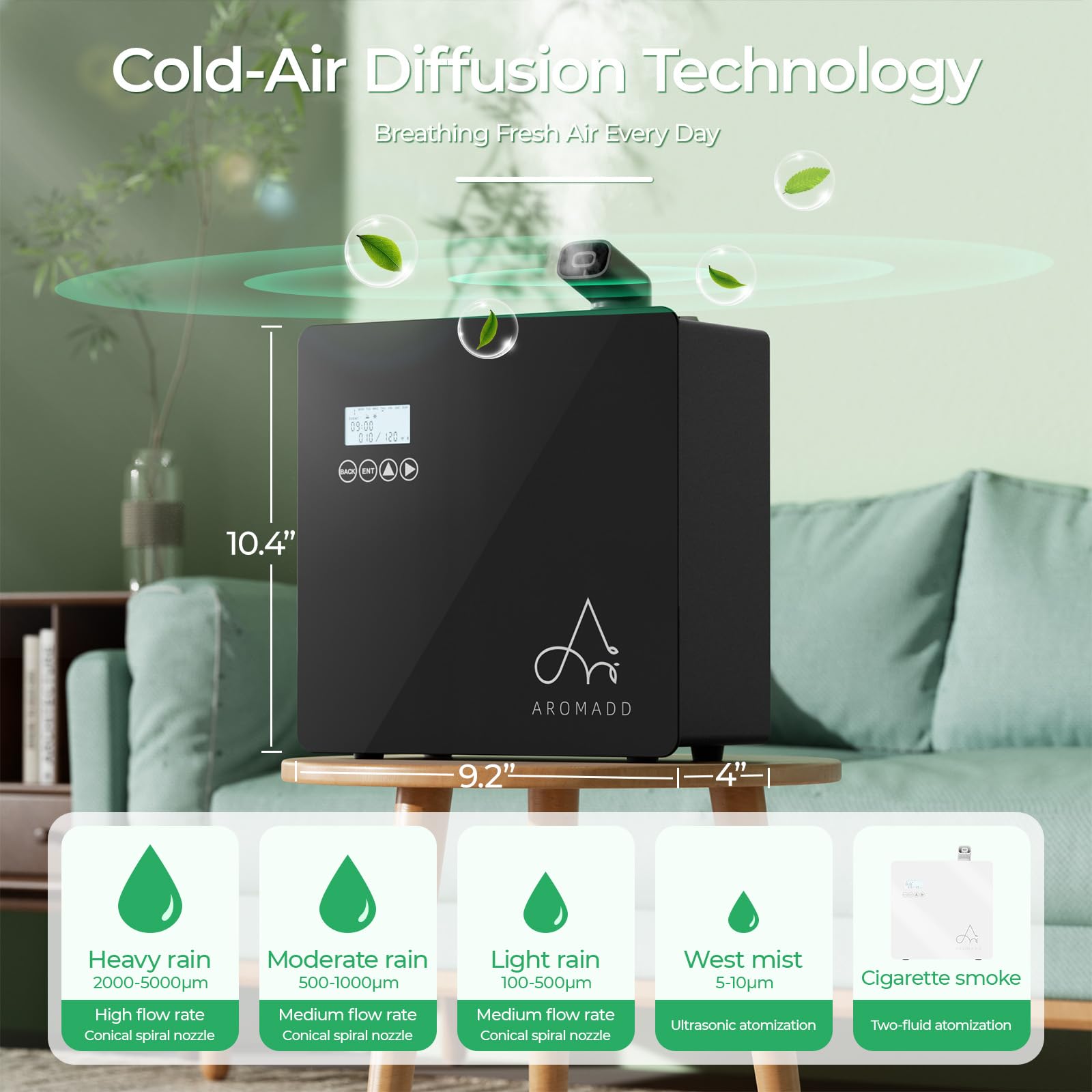 Aromadd hotel collection diffuser evokes premium ambiance in homes and offices.