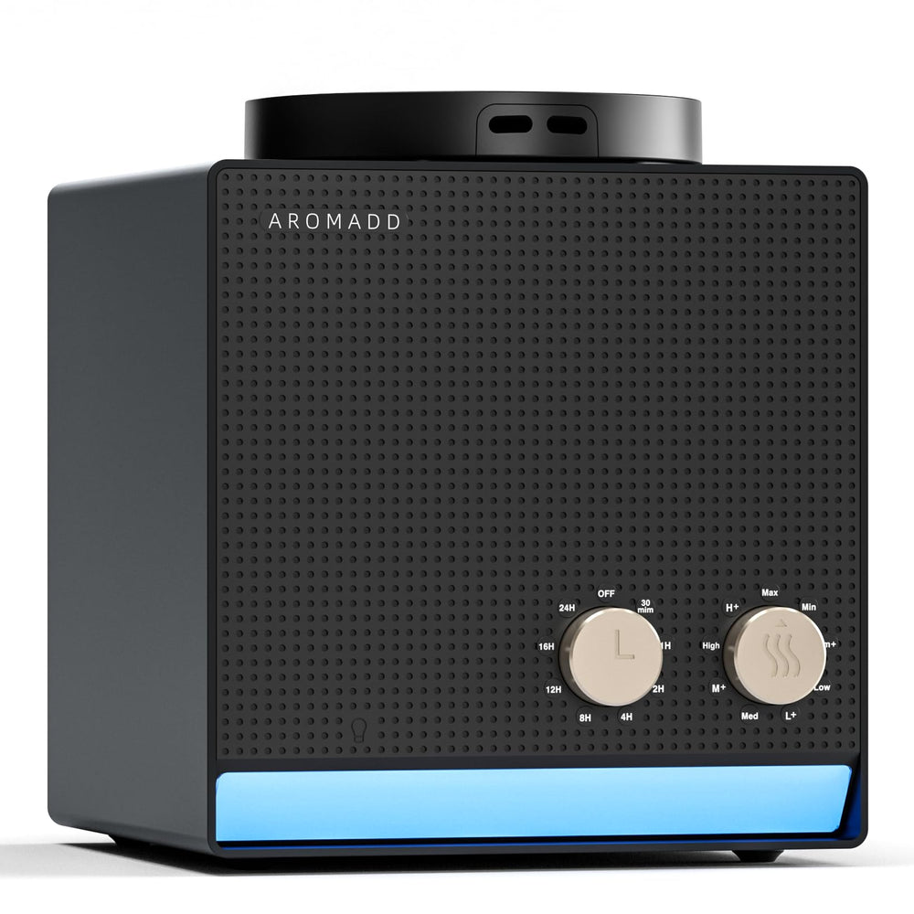 Aromadd smart diffuser in black titanium for stylish diffusion in large rooms