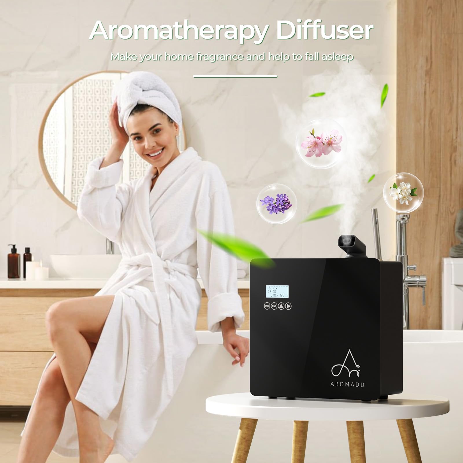 Aromadd versatile installation for wall or floor placement.