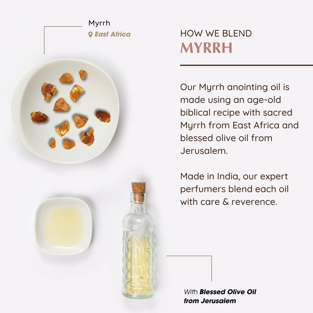 Aromafume Myrrh Anointing Oil spice blend detail for ceremony.
