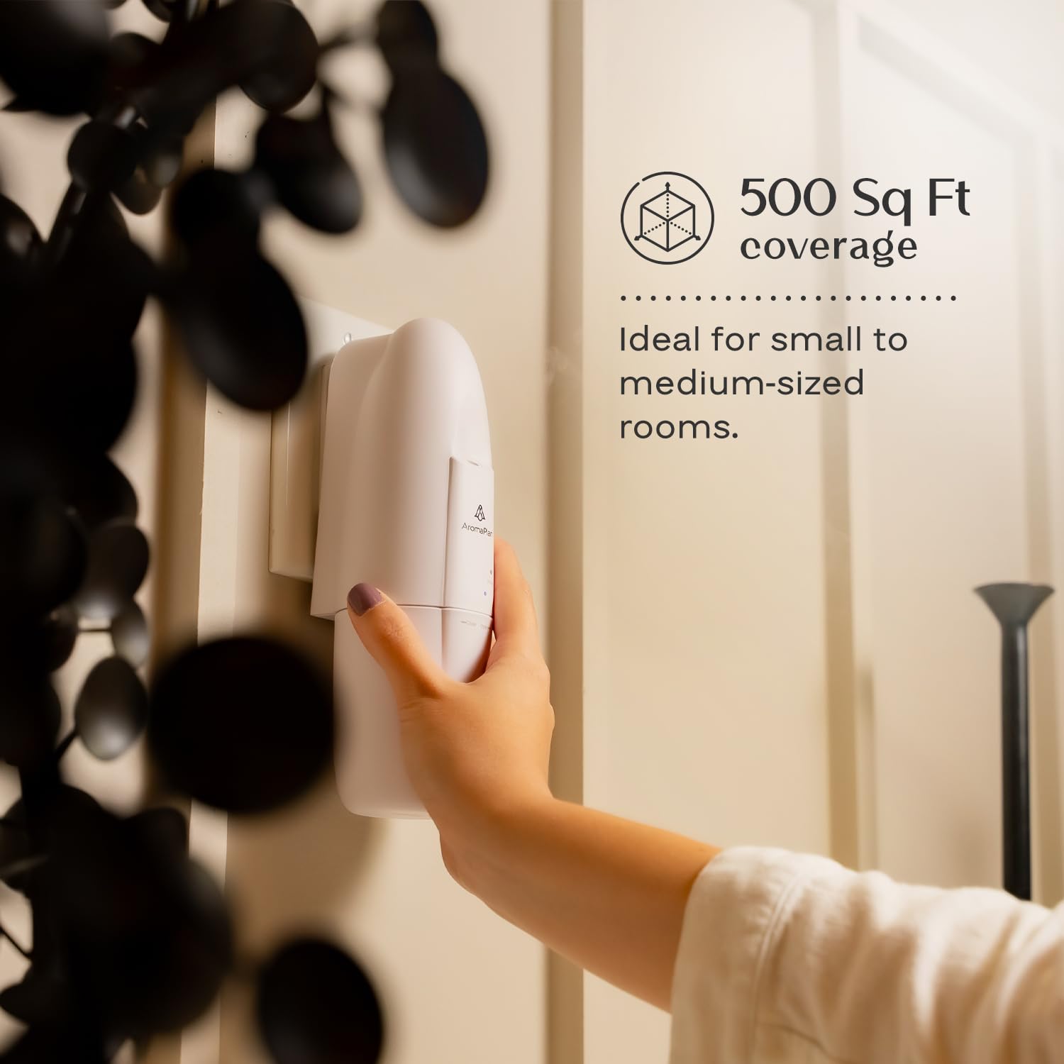 AROMAPLAN silent wall diffuser suitable for quiet spaces