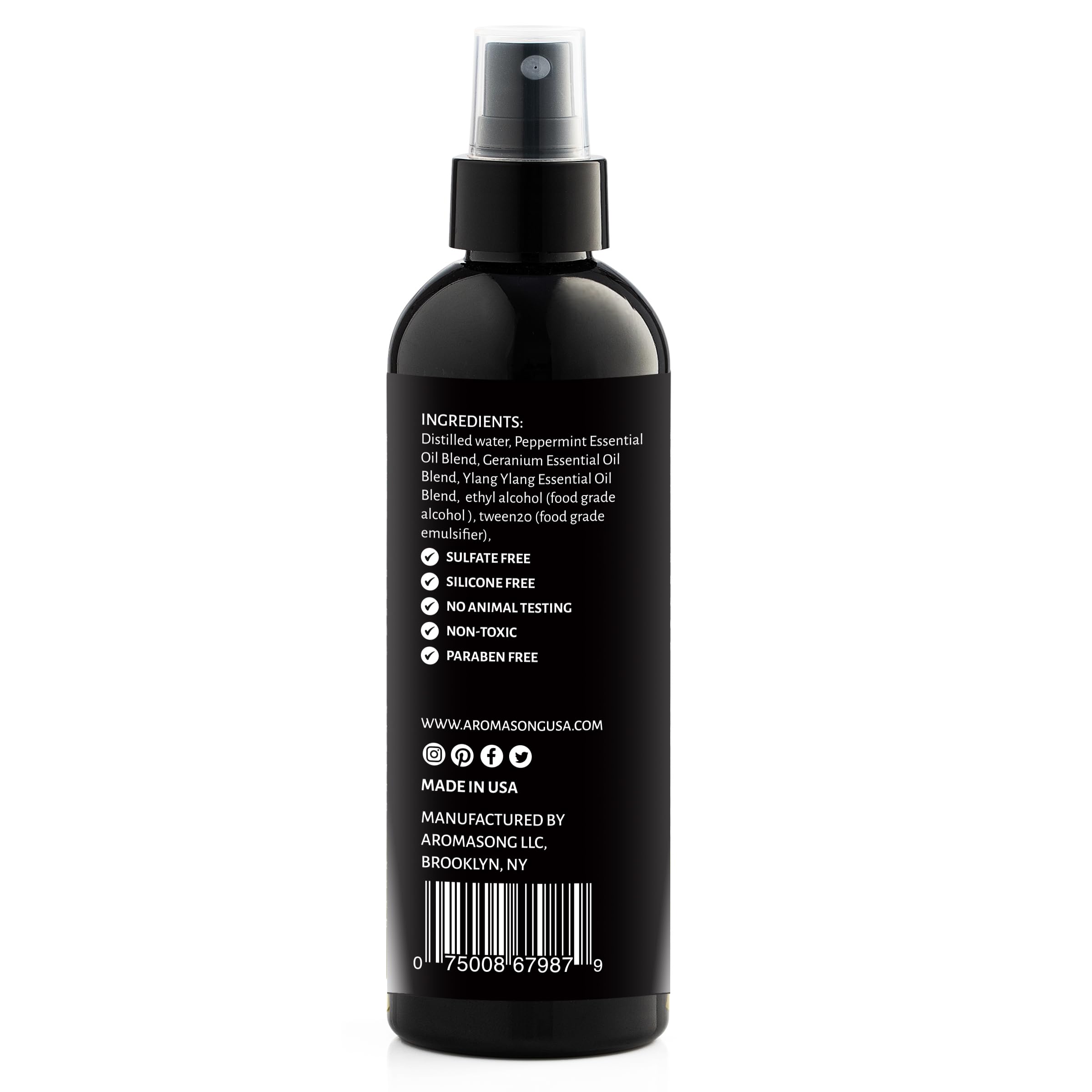 Bedtime routine scene with Aromasong spray integrated into sheets.