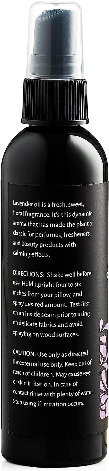 Aromasong lavender bedtime mist refreshing your sleep space.
