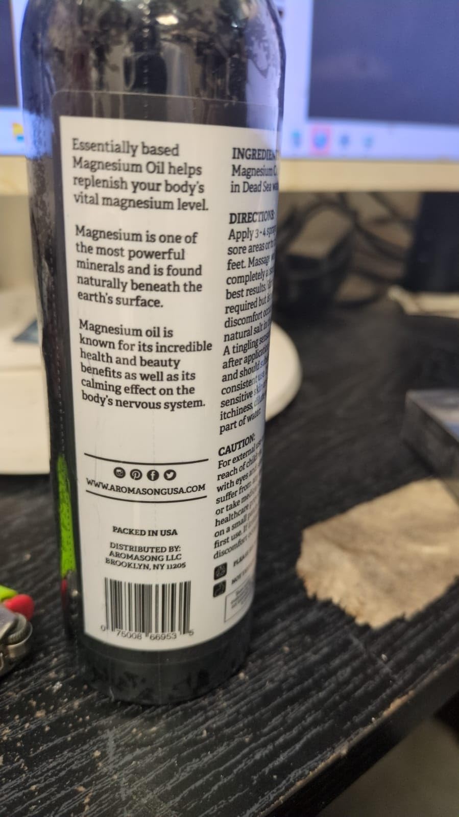 Skin-friendly use from Aromasong magnesium spray for sensitive skin.