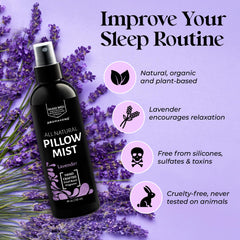 Aromasong Ocean Mist pillow spray for a refreshing, relaxing bedtime atmosphere.