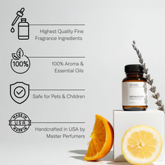 AromaTech The Hotel Premium Aroma Oil peach-essence bottle adds warm, inviting notes.